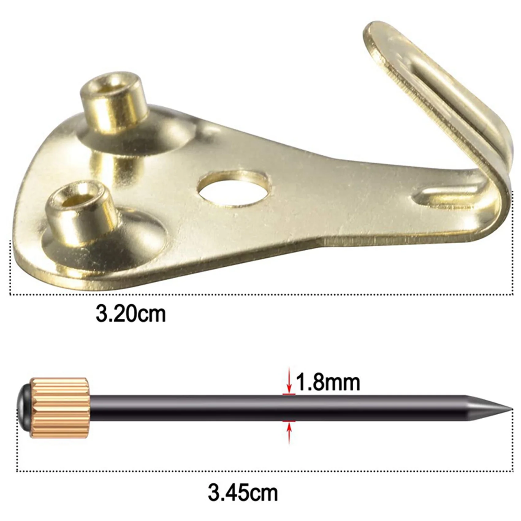 ABWR-40 Pack 50 Lbs cadre Photo cintres crochets avec clous, mur de plâtre robuste Pro Photo/Miroir lourd Kit de suspension