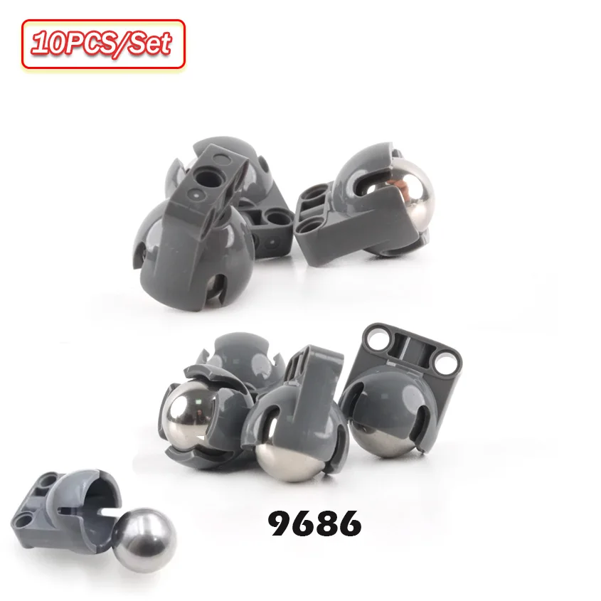 

10PCS Universal Wheel Technology Building Blocks Parts Caster wheel With Steel Balls 9686 DIY Assembled Bricks Toys Accessories
