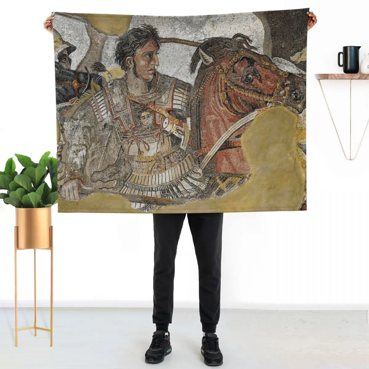 Alexander mosaic detail (HD) Throw Blanket Luxury Designer wednesday Thins blankets and throws Decorative Throw Blankets