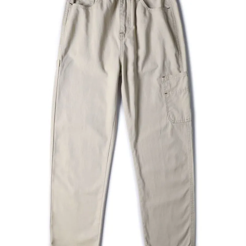 

Мужские джинсы свободного прямого кроя в стиле High Street, модные осенние рабочие брюки, удобные, дышащие, эластичные