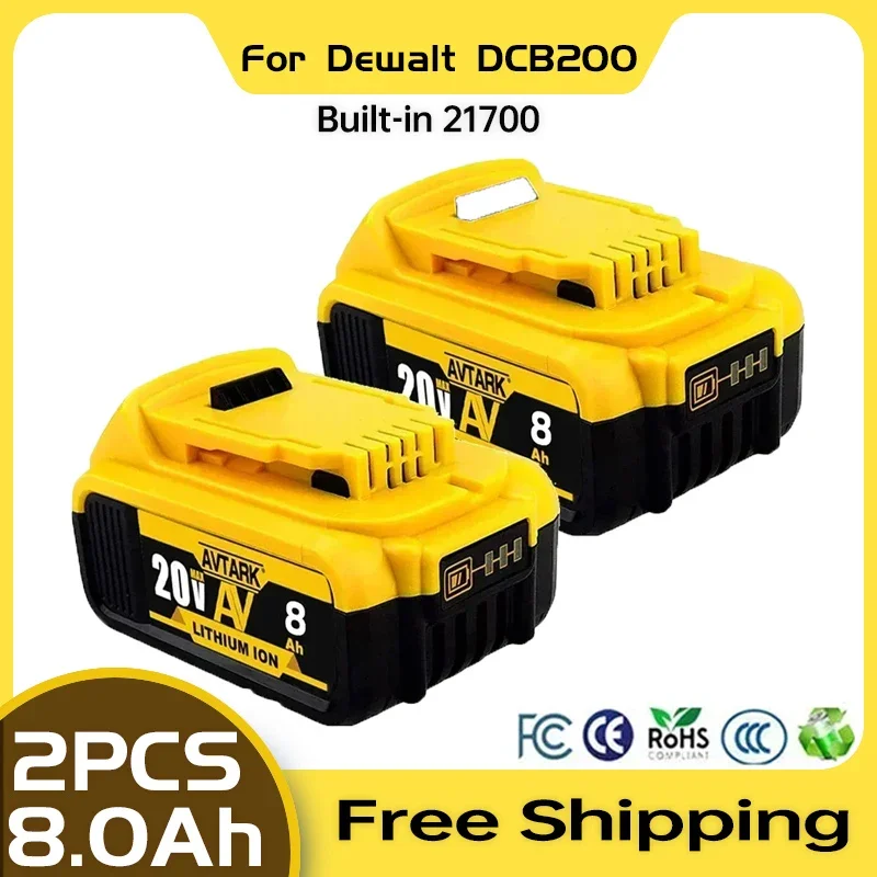 

Original Lithium DCB200 20V 8000mAh Replacement Battery For Dewalt 18V DCB184 DCB200 DCB182 DCB180 DCB181 DCB182 DCB201 DCB206