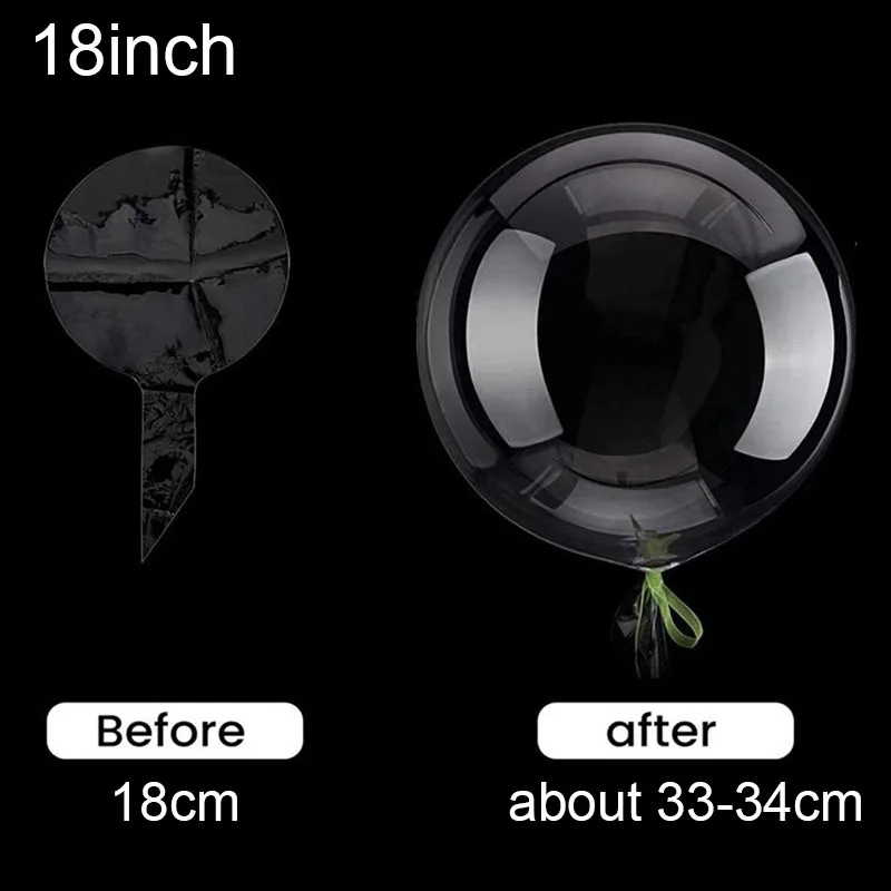 10 Stück 10/12/18/20/24/36 Zoll Transparente Bobo-Ballons Klare Bubble-Ballons für Hochzeit Geburtstagsfeier Dekoration Helium-Ballon – Detail 15