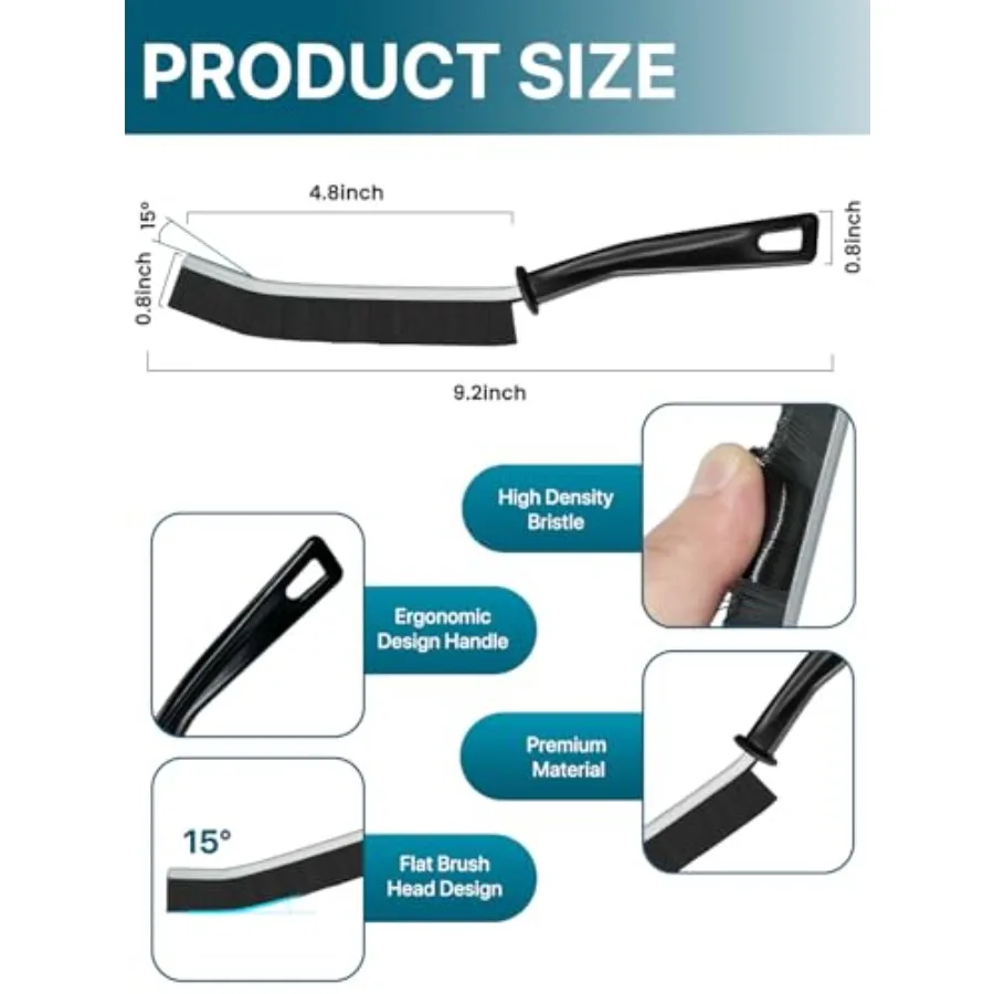 6개입 단단한 솔 틈새 청소 브러시 다기능 프리미엄 틈새 청소 도구 좁은 공간 청소용으로 설계됨