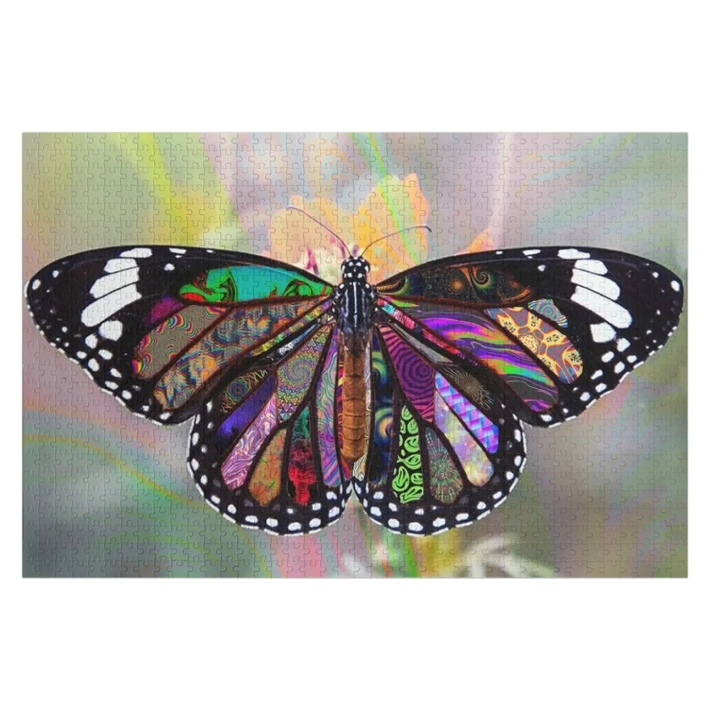 Follow A Butterfly To The Trippy Dimension Jigsaw Puzzle Custom Photo For Children Puzzle