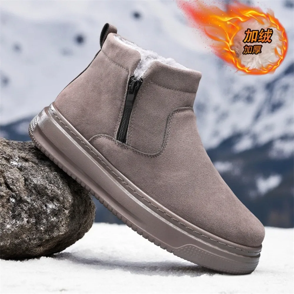 2026 зимняя теплая обувь с высоким берцем, хорошее качество, непромокаемая плюшевая обувь с верхом, нескользящие хлопковые зимние ботинки, обувь унисекс