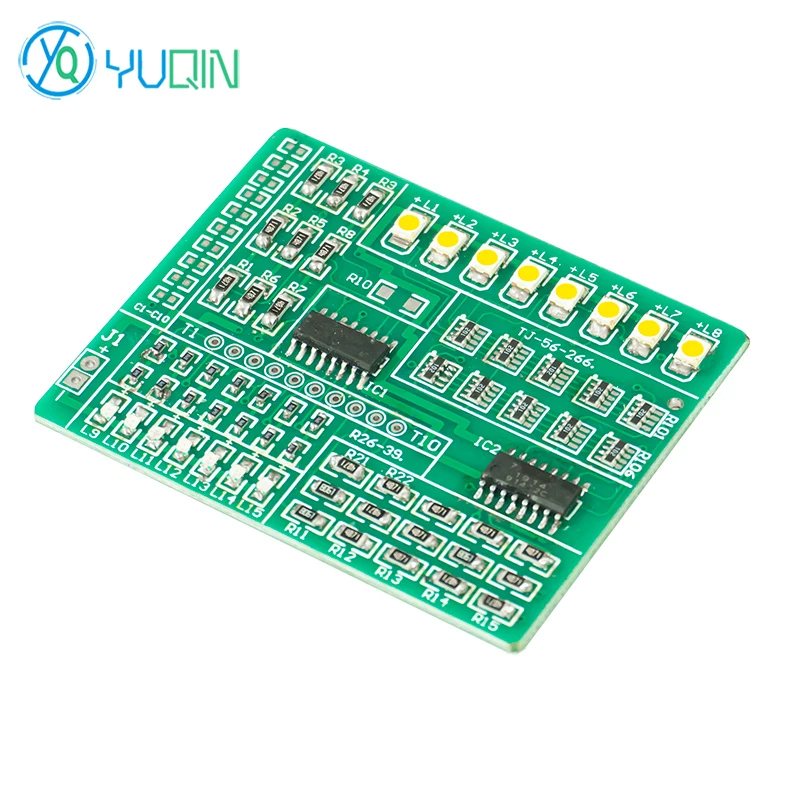 15-way Colorful Light Controller Kit 1801 Chips Component Welding Exercise Board DIY Electronic SMD Training for Spare Parts