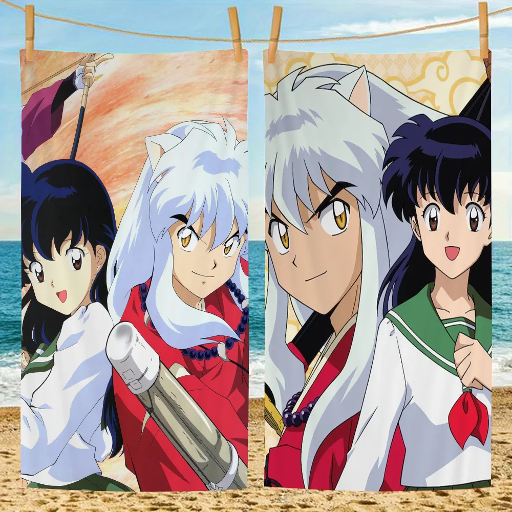 Hot Japan Anime Inuyasha Higurash Big Microfiber Beach Towels Quick Dry Towel Sand Beach Towels Pool Towel For Travel Swim Pool