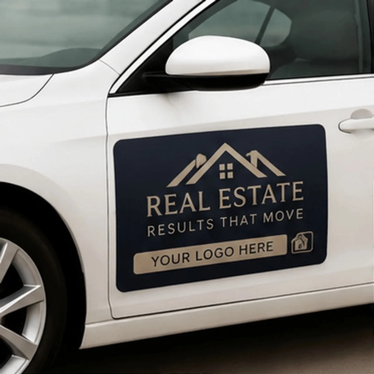 Customizable magnetic car decals—easily installed on sedans, trucks, and SUVs; fully customizable to your needs.