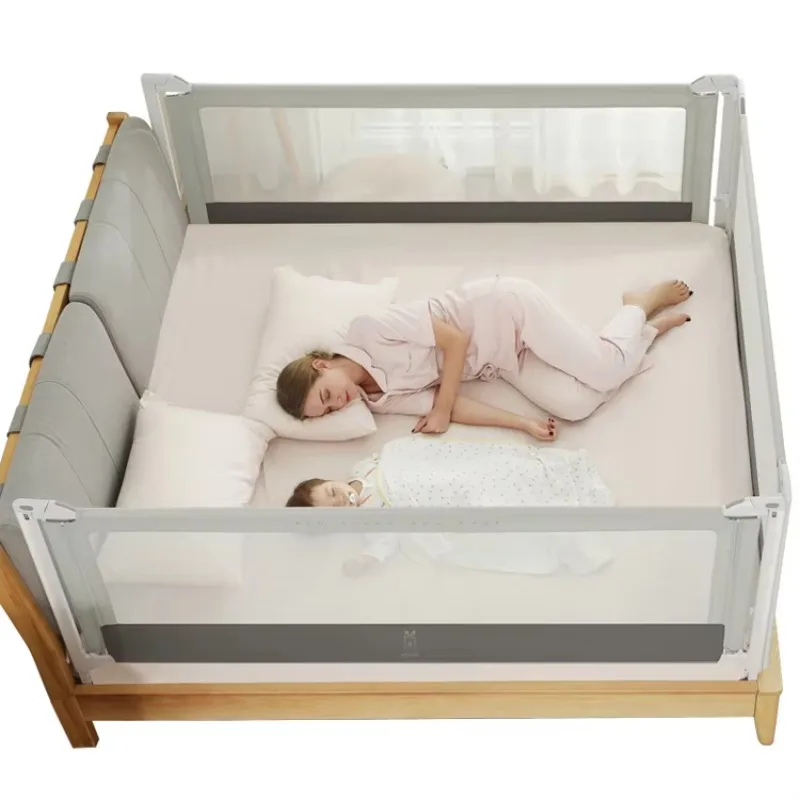 

Crib guardrail Avoid falling Children's folding bedside safety protection Removable portable crib guardrail