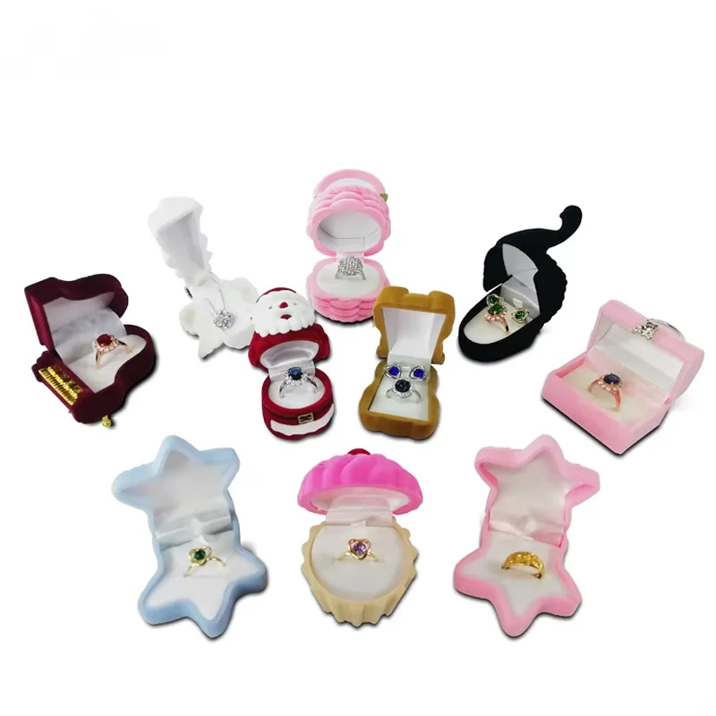 

20 Styles Mini Cute Packaging Jewelry Gift Box Ring Earrings Pendant Storage Case Holidays Wedding Jewellery Surprise Gift Box