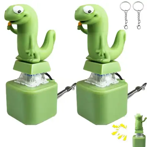 Lizard Fidget Schlüsselanhänger, wiederaufladbar, LED-beleuchtetes Fidget-Spielzeug mit lustigem Tiergeräuschen, Stressabbau, Angstlinderung, Clicker