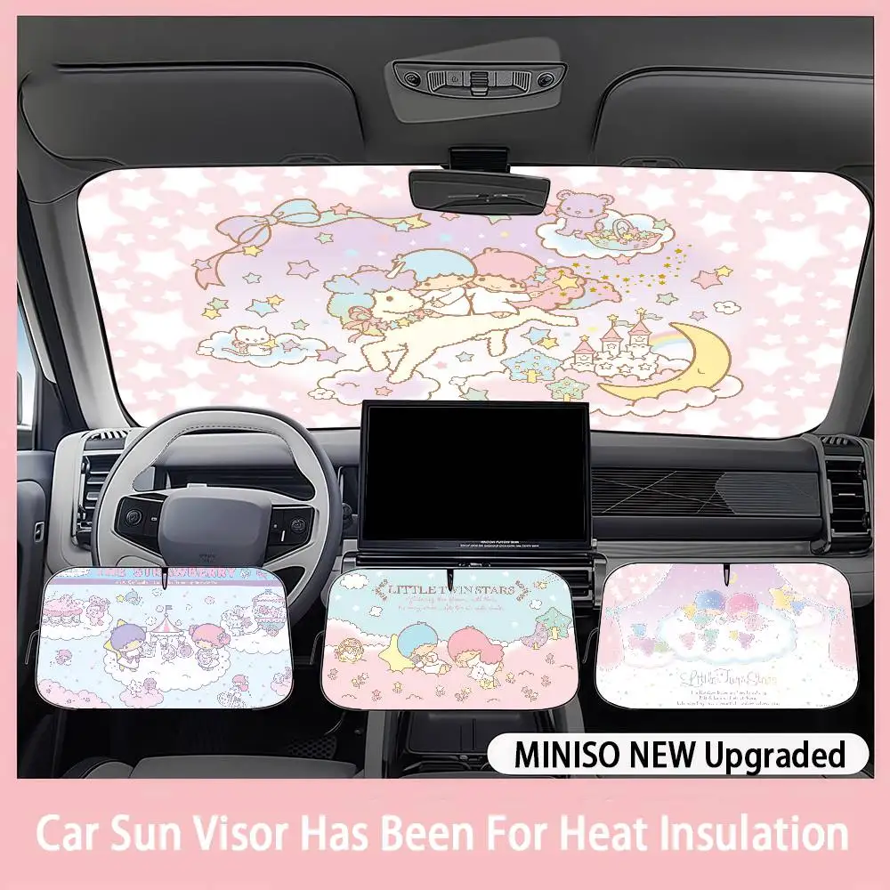 

Sanrio Little Twin Stars Car SunShade Windshield sunshade blocks ultraviolet rays, car insulation sunshade protector