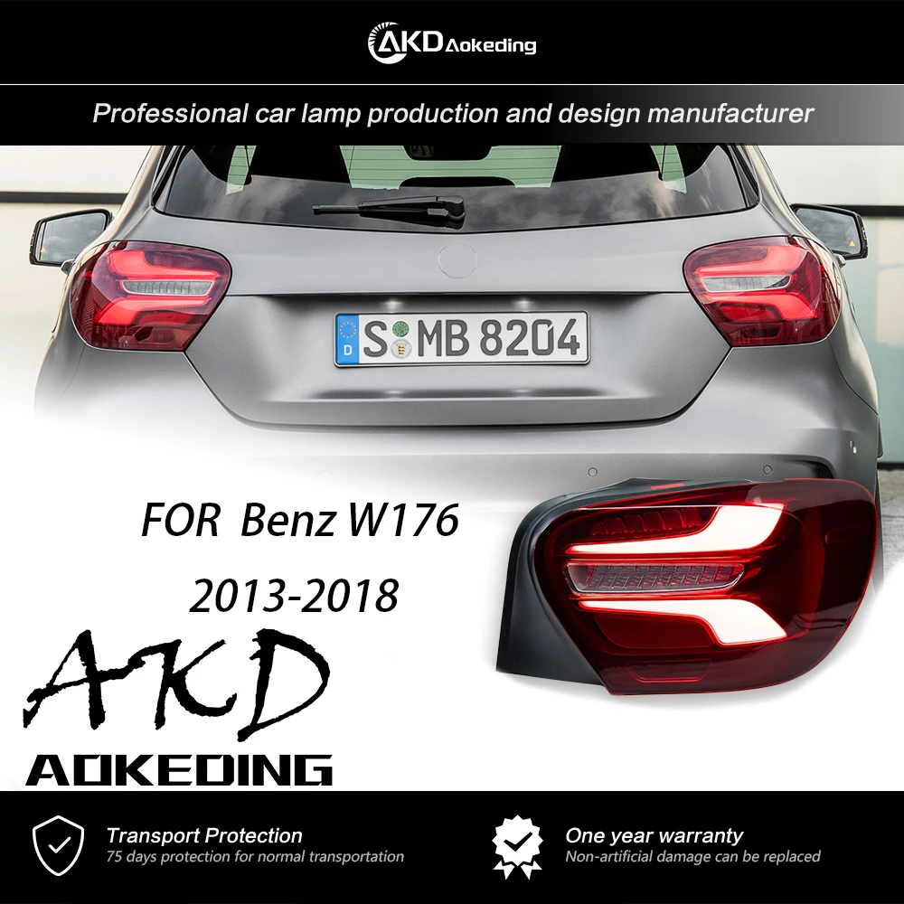 

Задний фонарь AKD для Benz W176 2013-2018 A Class A45 A180 A200 Светодиодные задние фонари хэтчбек Дневные ходовые огни Тюнинг Автомобили Аксессуары