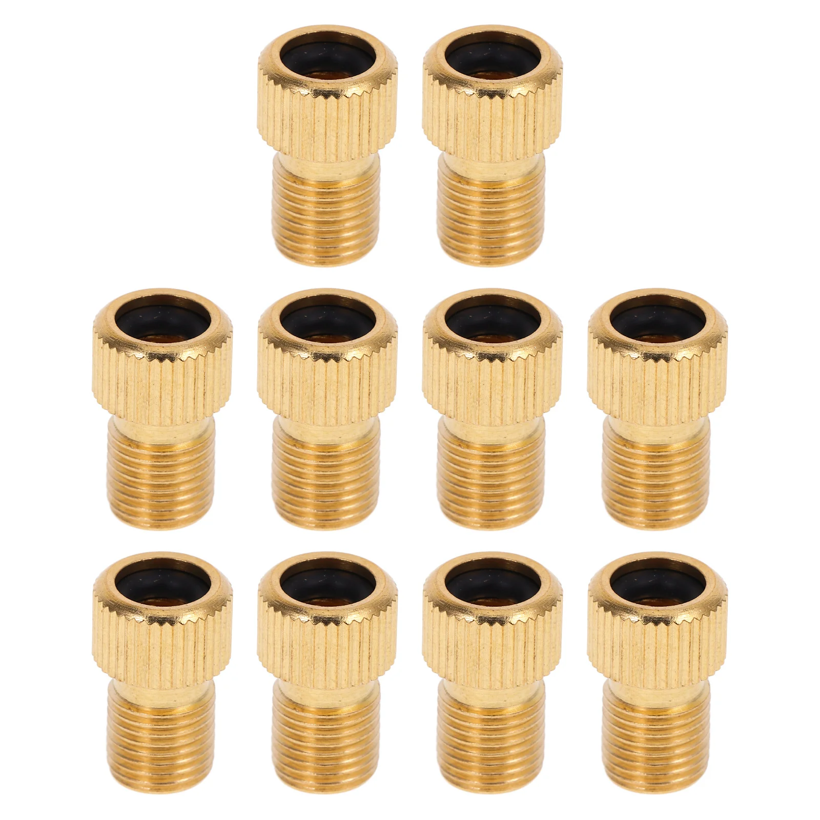 

10Pcs Bike Pump Adapters Copper Plated Zinc to Valve Converter Adapter Bike Pump Replacement