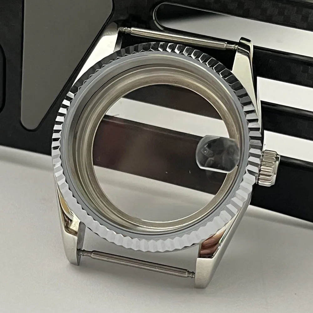 

36MM steel case NH35 case accessories transparent back cover suitable for NH35 and NH36 movements 20MM strap