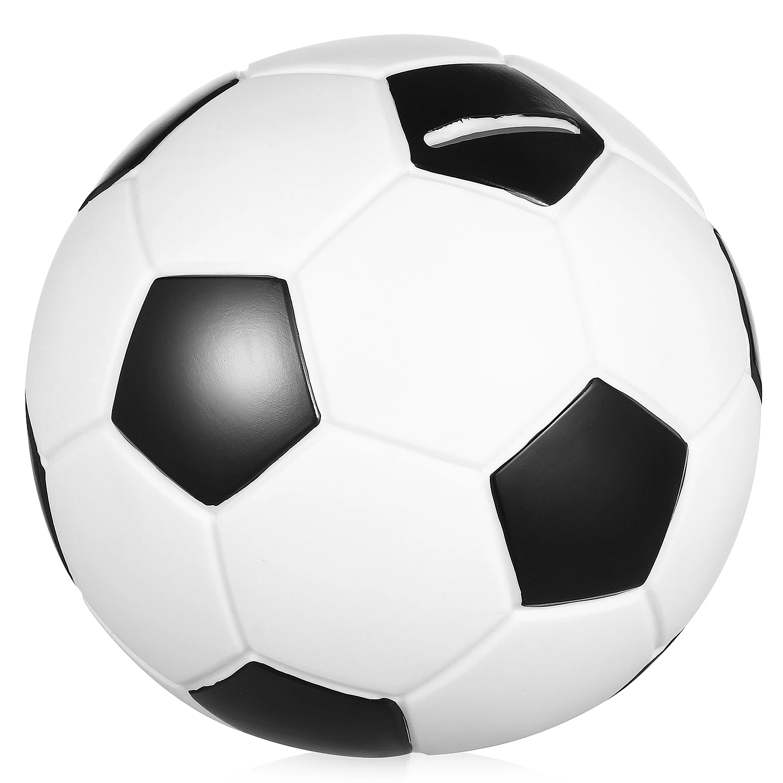 

Football Coin Bank for and Adults - Sturdy Vinyl Soccer Ball Money Saving Box with Unique Sporty Design for Room Decor