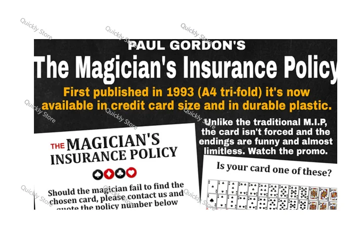 The Magician's Insurance Policy by Paul Gordon Magic tricks (Instant Download) Quickly send