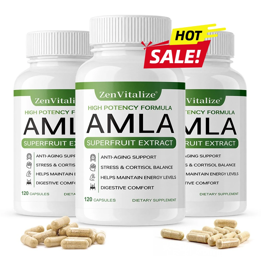 Organic Amla Capsules 1000mg – Organic Amla Powder Organic for Antioxidant, Energy & Digestive Support
