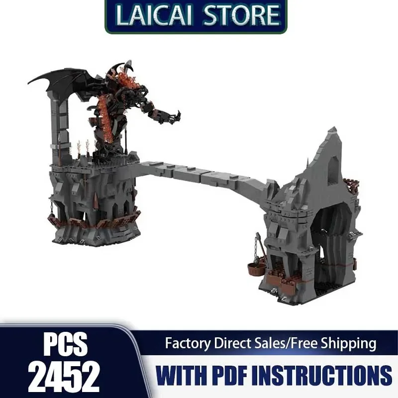 魔法の指輪映画シーン Moc ビルディングブロック Dum Bridge モデルテクノロジーレンガ DIY 組み立てストリートビューおもちゃ建設ギフト