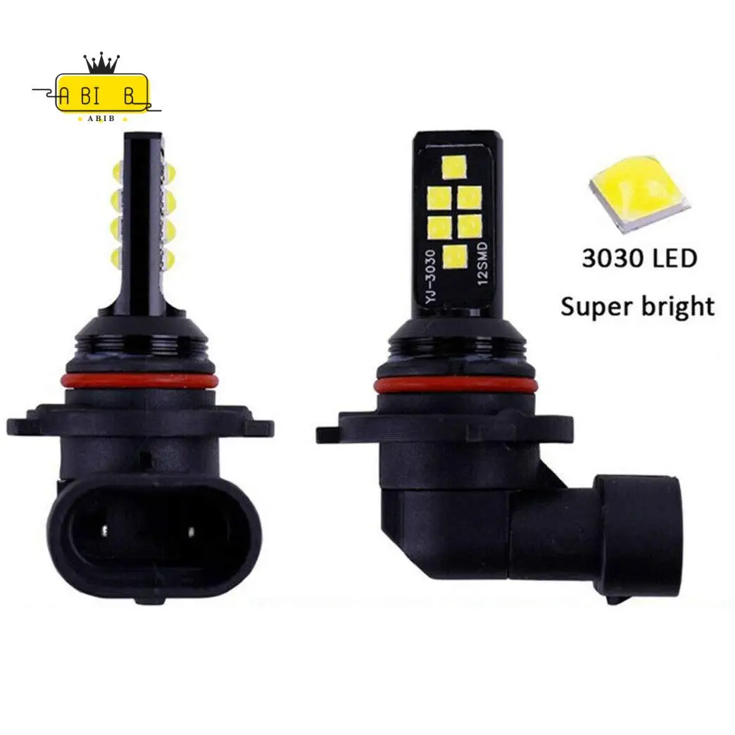 

ABIB -2X HB4 9006 LED Fog Light Bulb Advanced 3030 SMD Daytime Running DRL Lamp, Cool White 6000K