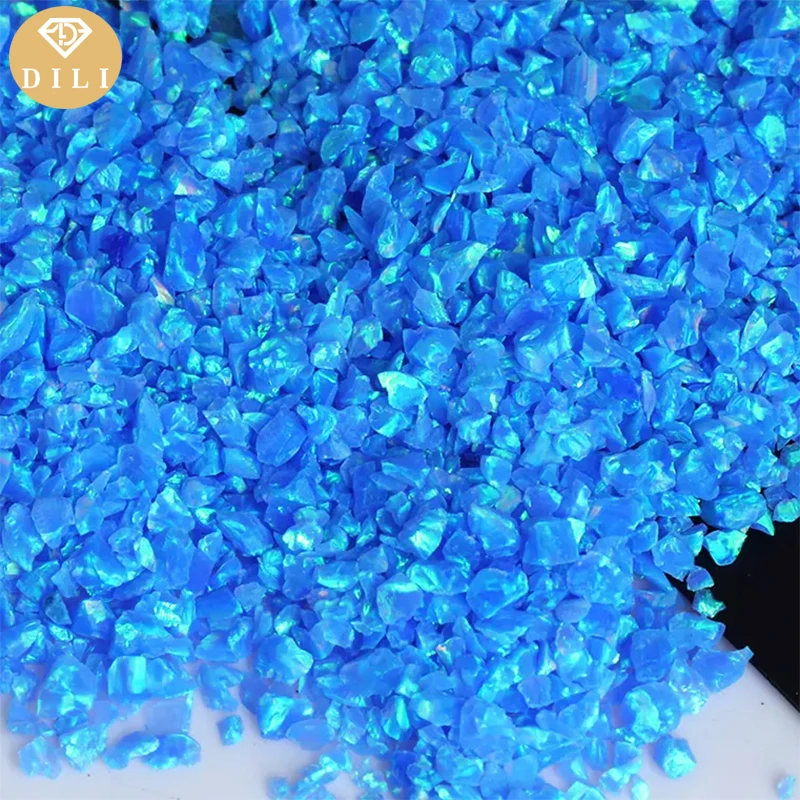 OP01-OP45 Different Colors 5g--30g/Lot 50-120 Mesh Synthetic Crushed Opal Chips