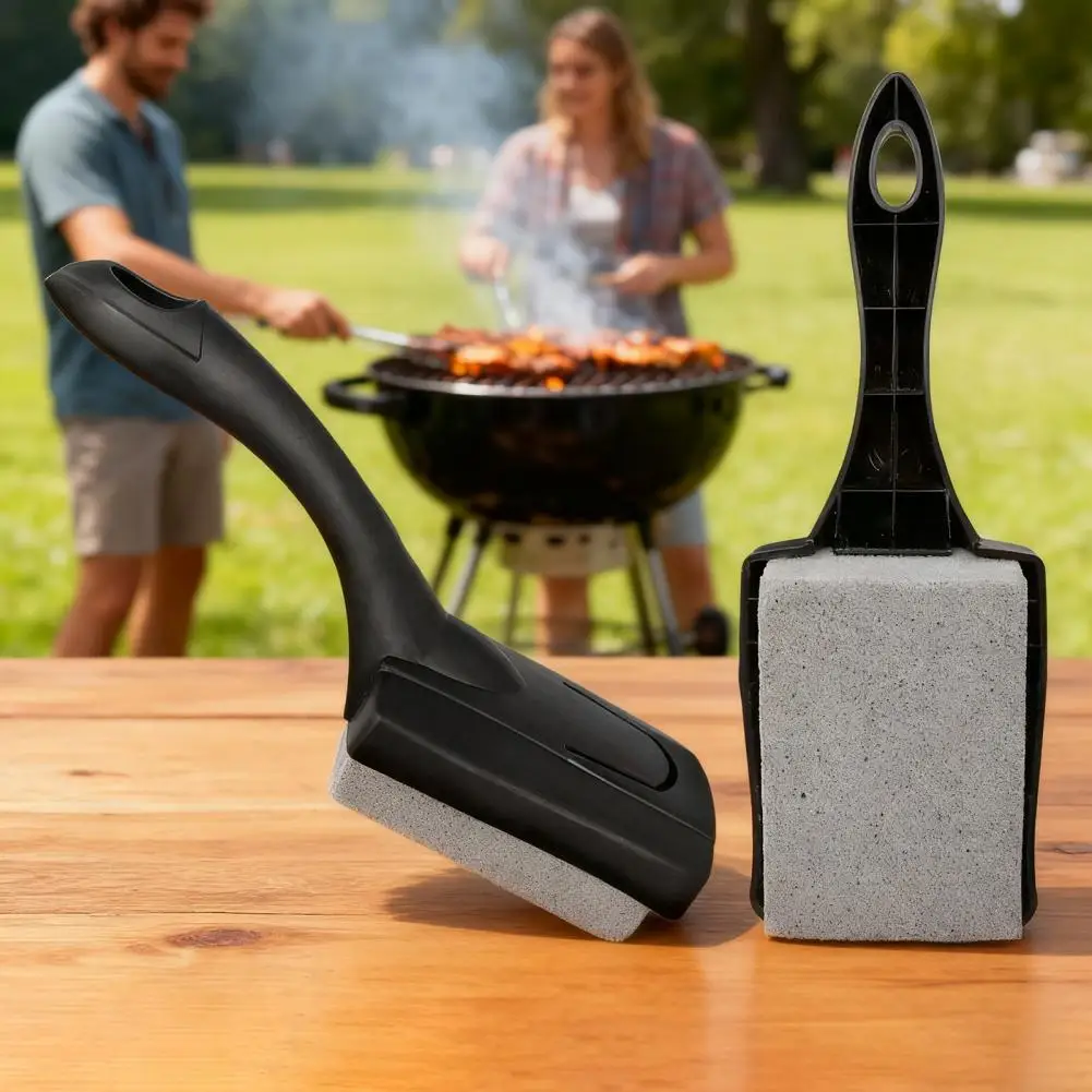 منظف شواية لبلاط الشواية من السيراميك، منظف حجر الشواية عالي التحمل مع مكشطة بمقبض لإزالة الصدأ الشحوم العنيدة #5