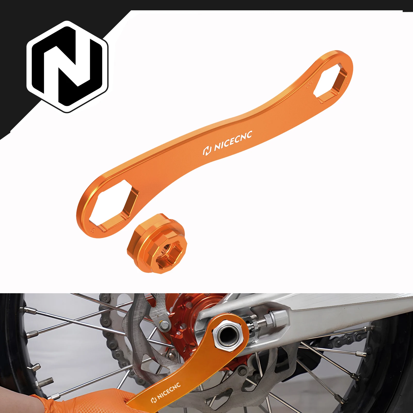 

NICECNC For KTM EXC 300 1998-2022 17-27-32mm Front Rear Wheel Axle Wrench Tool Spanner Removal EXCF 350 SX 125 SXF 450 XCW 500