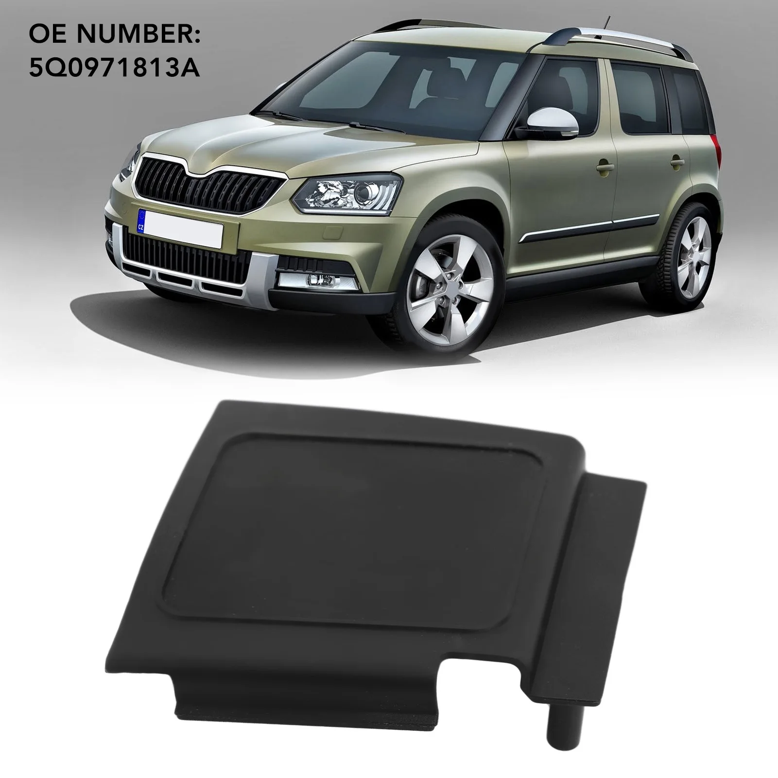 

Положительная крышка аккумулятора Простая установка Улучшенная 5Q0971813A Защитная крышка клемм аккумулятора для автомобиля