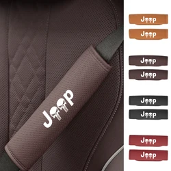 Car Safety Belt Cover Adjustable Shoulder Strap Protector Pad For Jeep Wrangler-JK JL Cherokee Patriot Liberty Commander