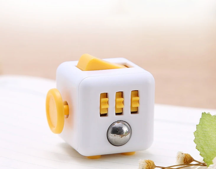 Einfarbige Fidget-Dekompressionswürfel zur Linderung von Stress, Autismus, Angstlinderung, Stressabbau für Erwachsene und Kinder, Anti-Stress-Fingerspitze