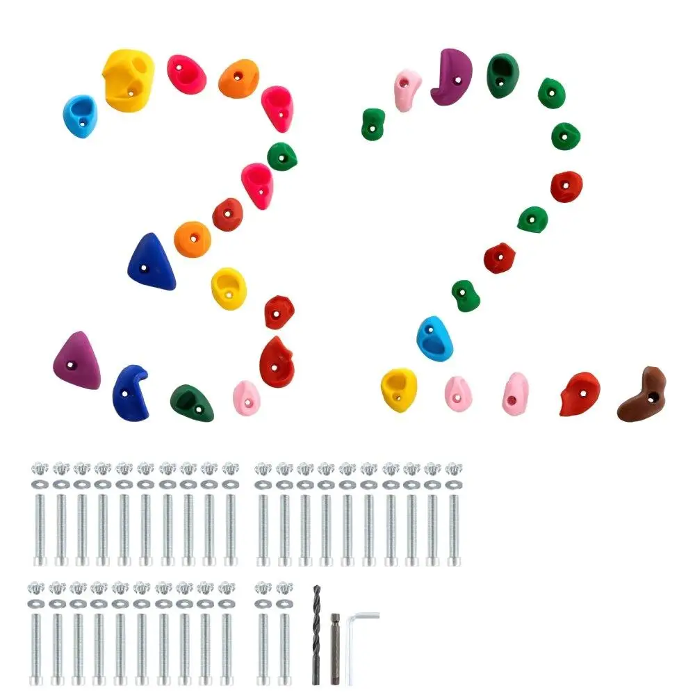 

32 Rock Climbing Holds Set Climbing Rocks Indoor Outdoor Use