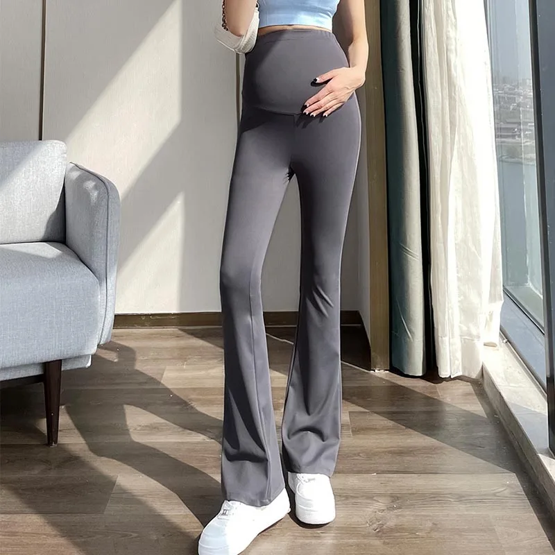 Maternity Pants Pregnant Women Yoga Flared Pants Summer Thin Wear Casual Thin Shark Pants Spring and Summer New Maternity Pants