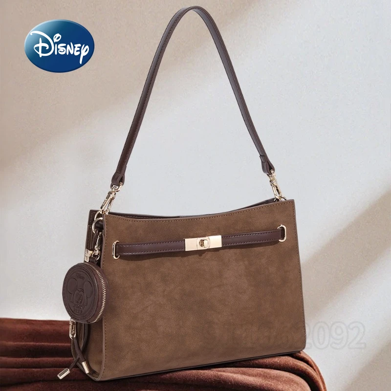 Disney Mickey New Women's Handbag Luxury Brand Fashion Women's Shoulder Bag Retro Cartoon Casual Women's Bag High Quality