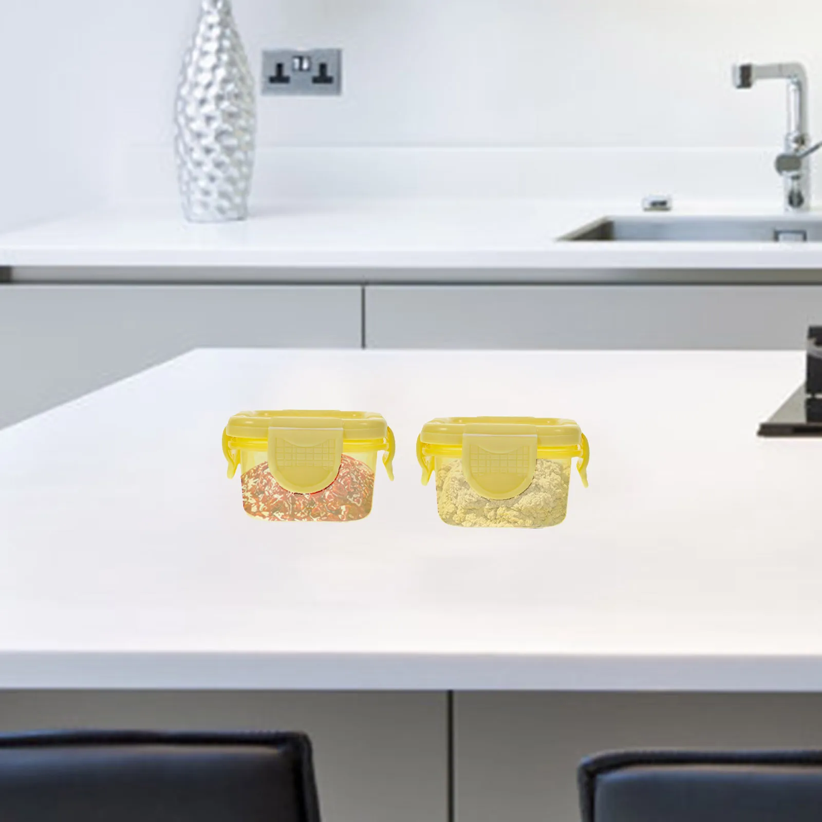

8pcs 60ML Mini Food Grade Containers Yellow Sauce Dipping Bowls Snack Lunch Box Travel Picnic Condiment Storage