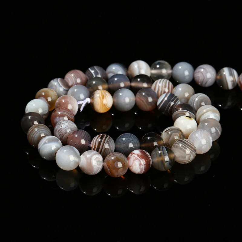 5A Stone Beads Botswana Sardonyx Agates Round Loose Beads 4 6 8 10 12MM 15\