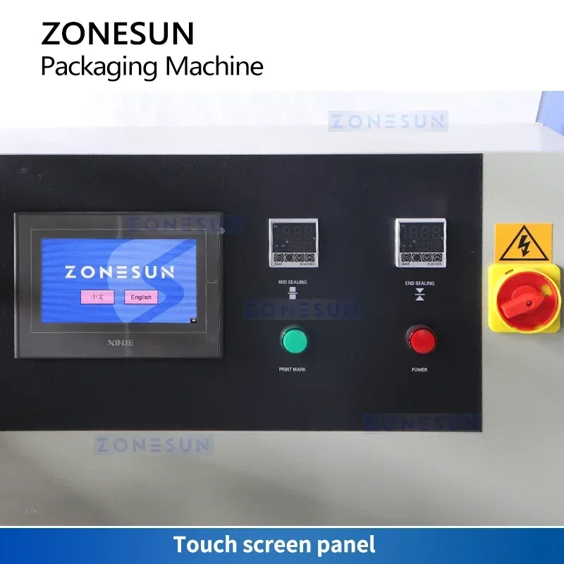 Zonesun ZS-ZB600W Horizontal Flow Wrapper HFFS Machine Pillow Vegetable Flow Wrap Packing Machine