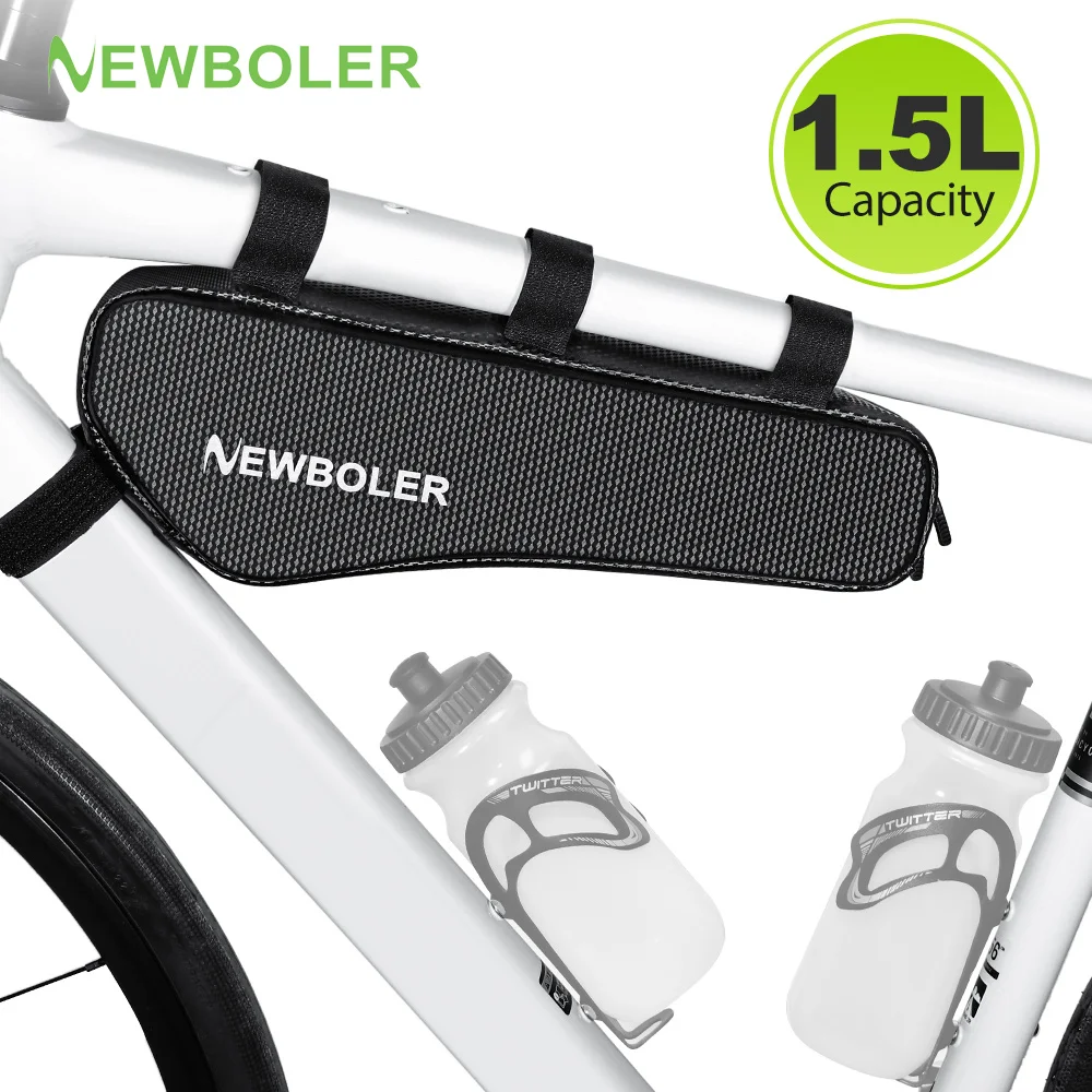 

NEWBOLER Велосипедная сумка Водонепроницаемая велосипедная верхняя передняя трубчатая рама Сумка большой вместимости MTB дорожная велосипедная корзина Черные аксессуары для велосипеда