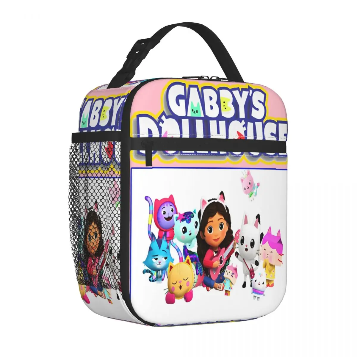 

Gabby's Dollhouse Insulated Lunch Bag Thermal Bag Meal Container Cartoons Portable Tote Lunch Box for Men Women Beach Outdoor