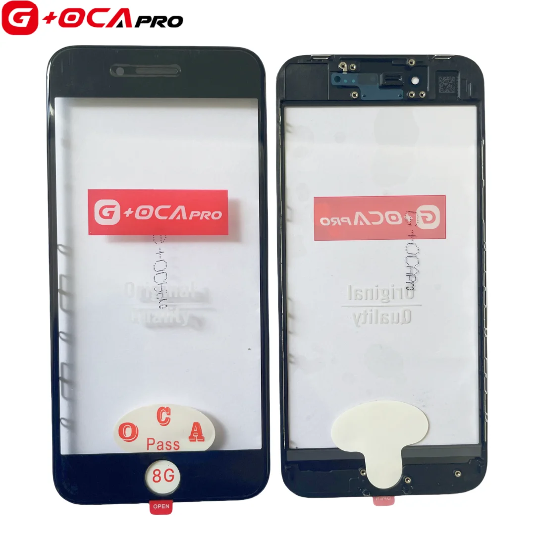 5 szt. G+OCA PRO do iPhone 8 7 6 6s Plus 8PLUS Top Cold Press 3 w 1 LCD Przedni Ekran Szkło z Ramką OCA Glue + Siatka Głośnika — zdjęcie produktu 6