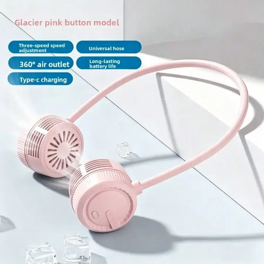 

Hands-Free Bladeless Neck Fan, Portable Rechargeable Quiet Wearable Cooling Fan With Long Lasting Battery, Ideal For Outdoor Cam
