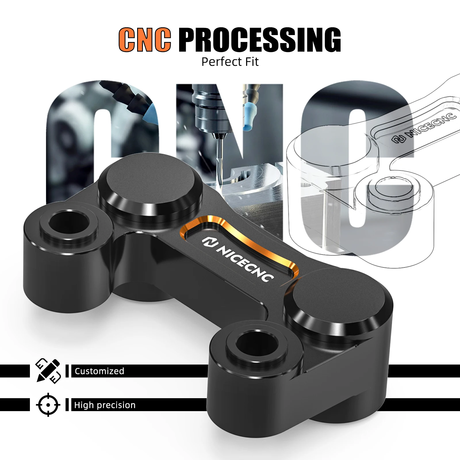 For Harley Road Glide FLTRX Handlebar Riser Pull Back Plate Road King FLHR Low Rider S 114 /117 Softail Standard Street Bob FXBB view 4