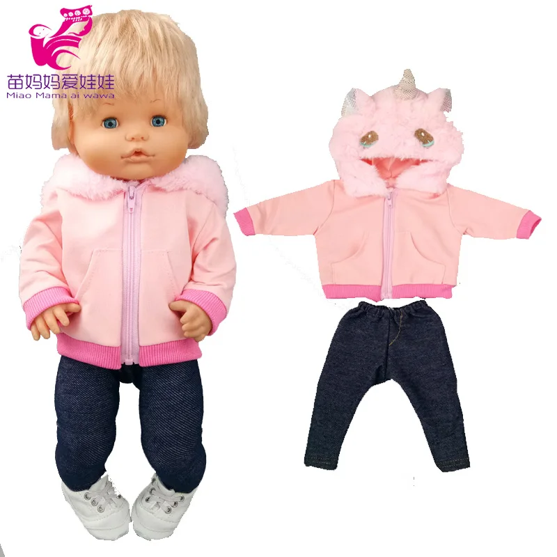 16 Inch Baby Doll Winter Coat for 40cm Nenuco Doll Clothes Ropa Y Su Hermanita Toys Wears Accessories