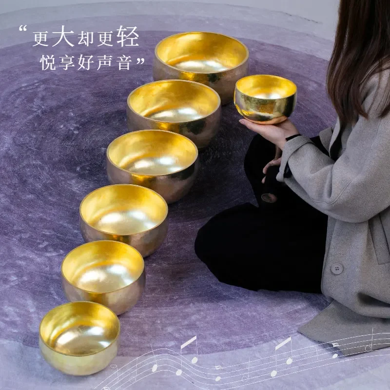 Handmade Healing Singing Bowls A Complete Set of Bowls Buddha Sound Bowl Meditation  Yoga Performance Concert Bronze Chime