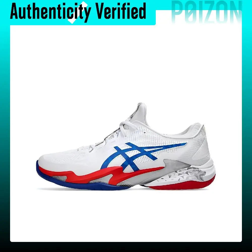 PARIS 2024 X ASICS Court FF 3 Novak Tennis Shoes Men's Low-top Blue/Red/White 1041A480-100