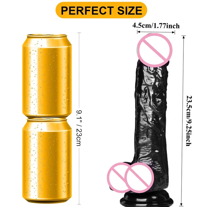 Waterproof  Realistic Black Dildo Masturbators Anal Gay Soft Clitoris Vaginal Massager Penis Suction Cup Dick Sex Toys for Women - view 2