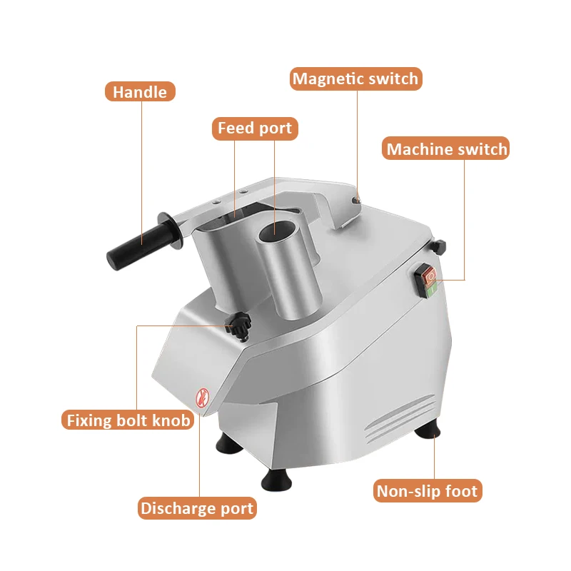 Multifunctional Electric Vegetable Chopper Dicer Slicer Vegetable Dicing Slicing Cutter Cutting Machine Blade Optional