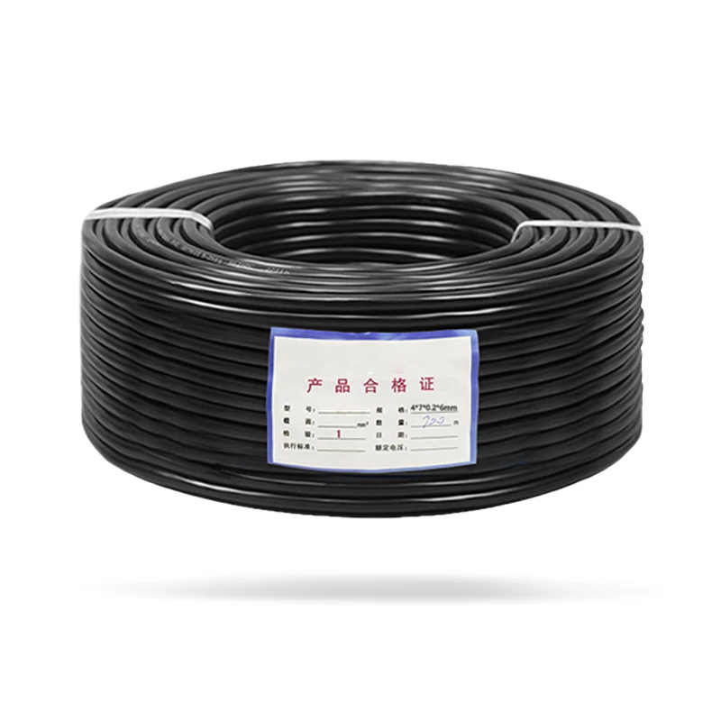 PVC Insulation Wire Flexible Sheathed Flame Retardant Signal Cable Capable for Load Cell S 4 Copper Core Wires 0.2mm 200m