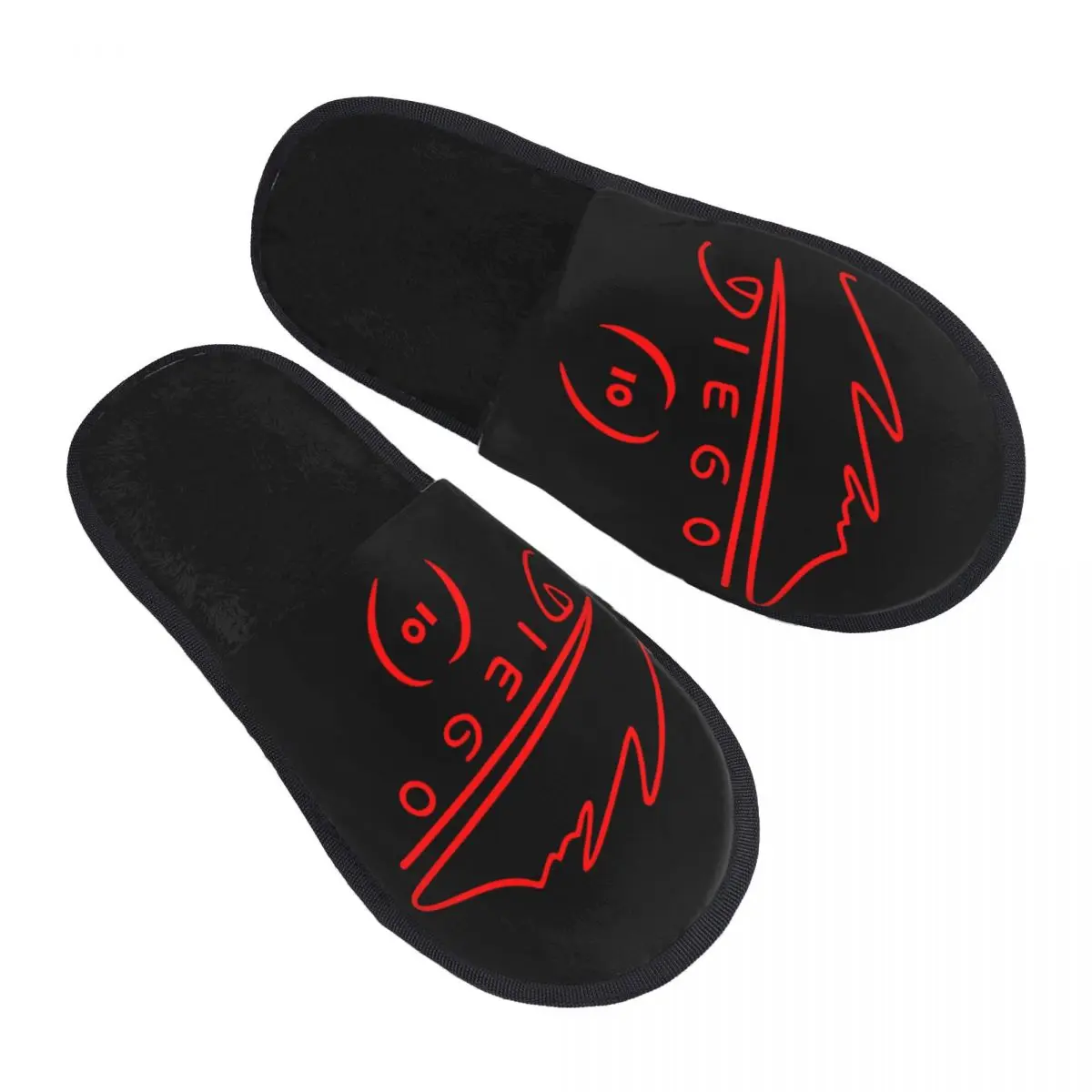 

Custom Red Maradona Football Soft Memory Foam House Slippers Women Soccer Comfy Warm Anti-Skid Slipper