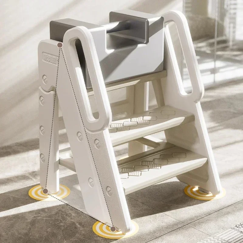 Multifunctional Ladder Folding Stairs Home Kitchen Small Car Wash Ladder Metal Decorative Simple Kids Sedie Steps Household