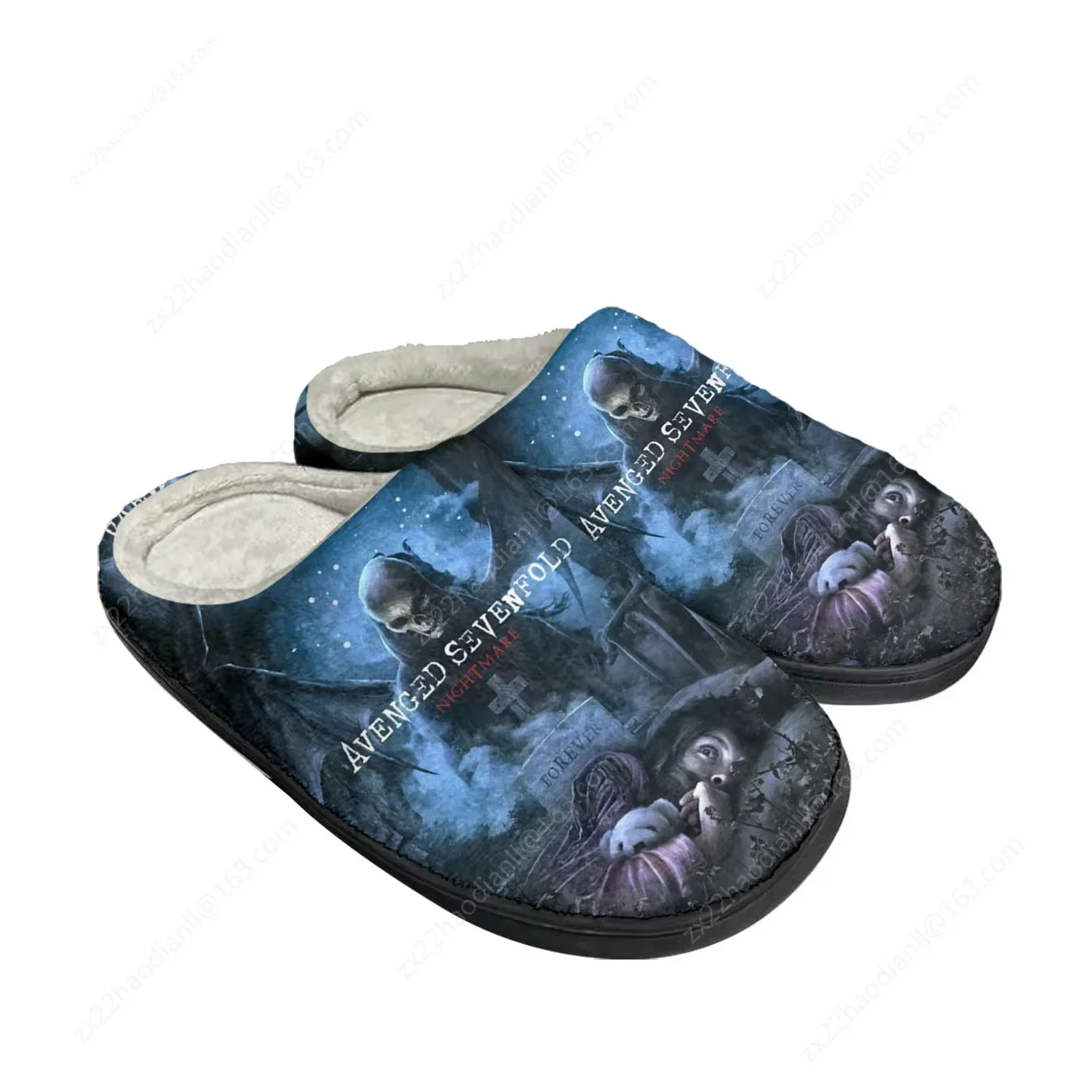 Avenged Sevenfold A7X Home Cotton Custom Slippers Mens Womens Sandals Plush Bedroom Casual Keep Warm Shoes Thermal Slipper